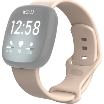 Ostatní příslušenství k chytrým hodinkám VSECHNONAMOBIL 38613 BUTTERFLY Silikonový řemínek pro Fitbit Versa 3 / Fitbit Sense písková růžová