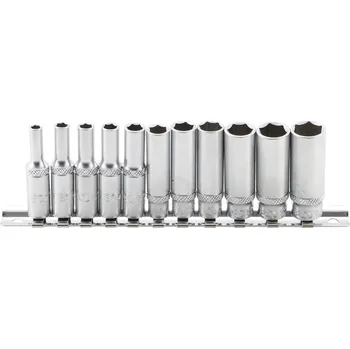 Hlavice nástrčné 1/4" 4,0-13,0 mm, prodloužené, na kolejnici - BGS 2221