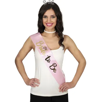 Svatební dekorace Šerpa - Bride to be růžová