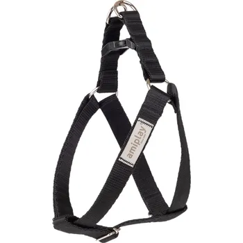 Postroj pro psa Nastavitelný postroj pro psa RUMBA STEP IN černá velikost XS, S, M, L, XL Rozměr: XL - 60-100x2,5 cm