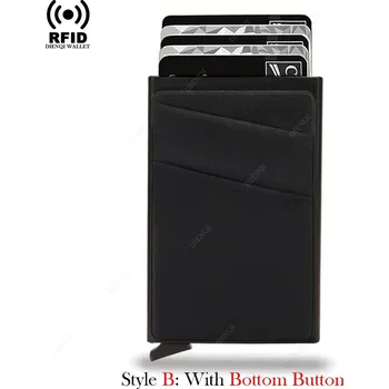 Ledvinka Kovové pouzdro na karty – RFID ochrana a chytrý posuvný design Barva (Varianta): Černá B