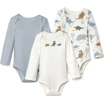 686251 - Tchibo - Body s dlouhým rukávem - pro miminko - vel. 62/68 - barva: modrá/s potiskem