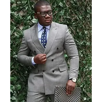 Pánský oblek Pánský šedý formální oblek na svatby, večírky i do práce Velikost: 3XL, Barva (Varianta): Šedá