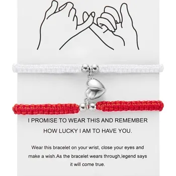 Náramek Párové magnetické náramky srdce | šperky 2 ks - Styl 5