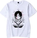 Tričko s anime potiskem – vintage styl, unisex streetwear Velikost: L, Barva (Varianta): AF705C White