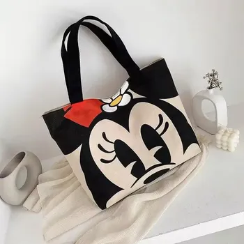Kabelka Dámská plátěná taška Mickey Minnie – multifunkční styl Velikost: XL, Barva (Varianta): Minnie