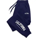 Pánské sportovní tepláky na běžné nošení s elastickým pasem Barva: Tmavě Modrá, Velikost: 4XL