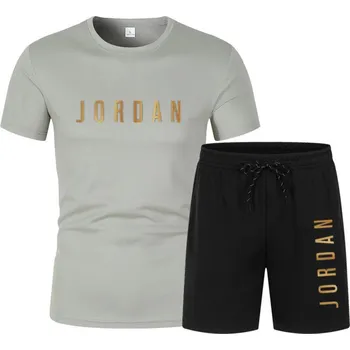 Letní pánský set – tričko a kraťasy, sportovní volnočasový styl Velikost: M, Barva (Varianta): 6