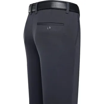 Pánské kalhoty Pánské formální kalhoty – rovný střih pro business i volný čas Velikost: 40, Barva (Varianta): Stretch DarK Gray