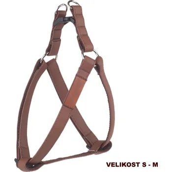 Postroj pro psa Nastavitelný postroj pro psa PARIS STEP IN hnědá velikost S, M, L, XL Rozměr: M - 30-55x1,5 cm