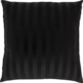 Povlak na polštářek Kvalitex Povlak na polštář saténový s proužkem, ČERNÝ
