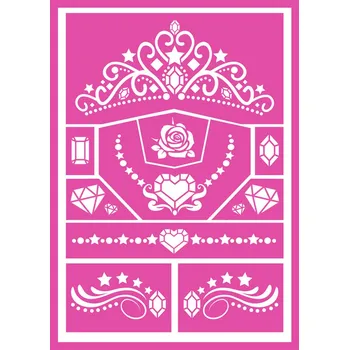 Karnevalový doplněk Dětská šablona na make-up - princezna