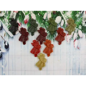 Vánoční ozdoba Ozdoba ze včelího vosku andělka kopretina 2 oranžové