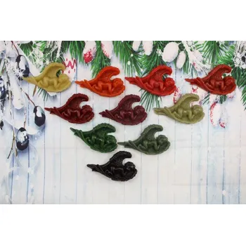 Vánoční ozdoba Ozdoba ze včelího vosku spící anděl zelené