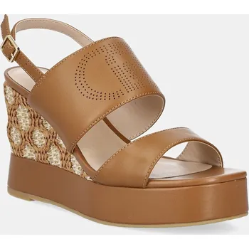 Dámské sandále Kožené sandály Liu Jo KAREN 06 hnědá barva, SA5115P0102S1853 82X, EUR 37