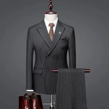 Korejský set sako, vesta, kalhoty – oblek pro ženicha Velikost: M, Barva (Varianta): Tmavě šedá