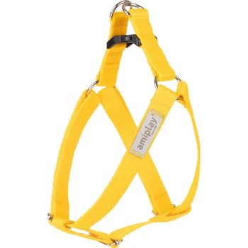 Postroj pro psa Nastavitelný postroj pro psa RUMBA STEP IN žlutá velikost XS, S, M, L, XL Rozměr: XL - 60-100x2,5 cm