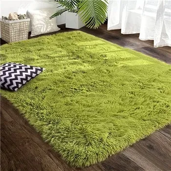 Koberec Huňatý měkký koberec shaggy | dekorace - Zelený , 80 cm x 120 cm