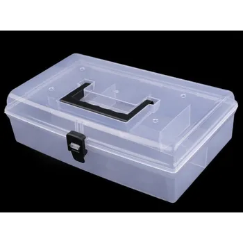 Úložný box BOX II - plastový zásobník průsvitný