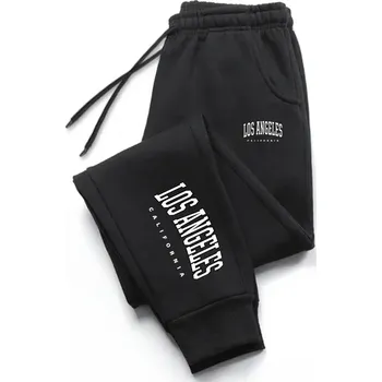 Unisex tepláky s gumou v pase – pohodlný volnočasový střih Barva: Černá, Velikost: M