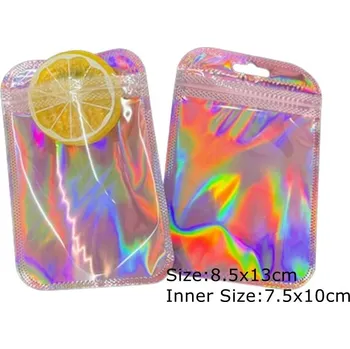 Sáček na potraviny Holografické uzavíratelné zip sáčky 50ks | plastové pytlíky - 8,5x13cm