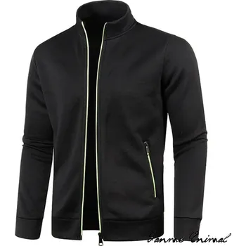 Pánská mikina Pánská mikina se stojáčkem a zipem – sportovní styl Barva: Černá, Velikost: L