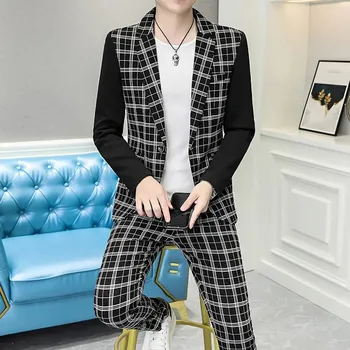 Pánský oblek Lehký dvoudílný oblek – elegantní komplet do práce i na svatbu Velikost: XXS, Barva (Varianta): Černá