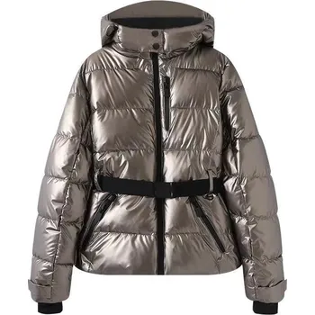 Dámská softshellová bunda Dámská zateplená parka – stylová bunda s kapucí Velikost: XS, Barva (Varianta): Stříbrná