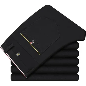 Pánské kalhoty Pánské pletené kalhoty – úzký střih, moderní žebrování Velikost: 28, Barva (Varianta): Černá