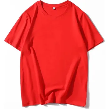 Pánské tričko Pánské těžší bavlněné tričko s krátkým rukávem Barva: Červená, Velikost: 5XL