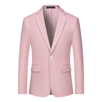 Stylové business sako – britský look pro trendy muže Velikost: XS, Barva (Varianta): Růžová