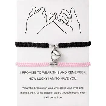 Náramek Párové magnetické náramky srdce | šperky 2 ks - Styl 1