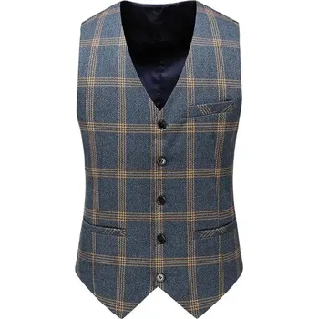 Třídílný károvaný oblek – elegantní slavnostní set Velikost: XL, Barva (Varianta): houndstooth