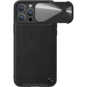 Pouzdro na mobilní telefon Nillkin CamShield Leather S Case iPhone 14 Pro Max s krytem fotoaparátu, černý