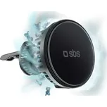 Držák smartphonu s indukční nabíječkou SBS TESUPFANWIR15W 15W do větrací clony, s chlazením - černý