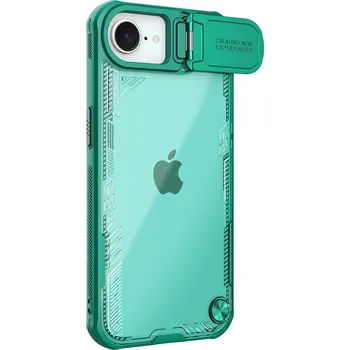 Pouzdro na mobilní telefon Pouzdro Nillkin Iceblade Prop s krytem objektivu a stojánkem pro iPhone 16e - zelené