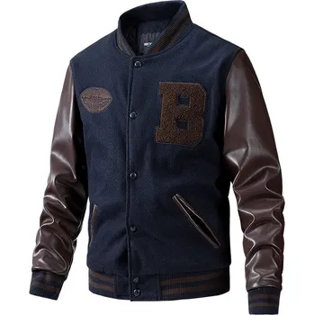 Pánská softshellová bunda Pánská baseballová bunda – outdoorový styl, volný střih Barva: Tmavě Modrá, Velikost: M