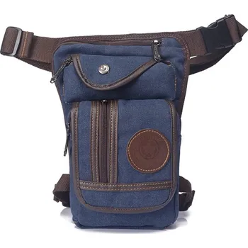 Moto taška na stehno – canvas, více kapes, crossbody styl Barva (Varianta): Modrá