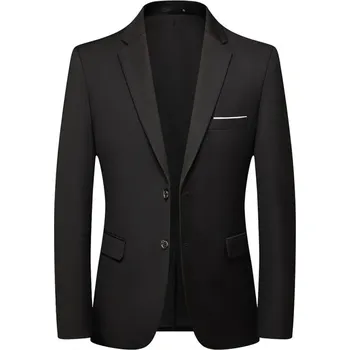 Stylový business kabátek – jednobarevný střih s knoflíky Velikost: S, Barva (Varianta): Černá