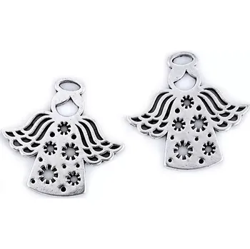 kreativní sada ANDĚL II kovový přívěsek (platina)