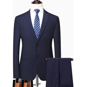 Pánský oblek Elegantní business set – profesionální pánský oblek Velikost: XL, Barva (Varianta): navy blue 2