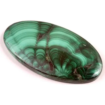 Přírodní kámen Kabošon Malachite č.6237 (52x28x6mm)