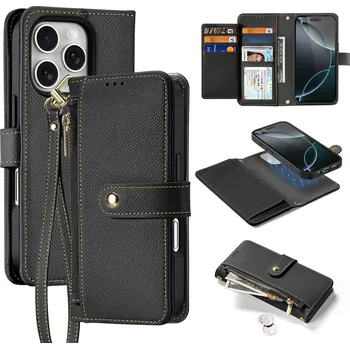 Telefonní příslušenství Kožený kryt Dux Ducis Lawa pro iPhone 16 Pro - černý