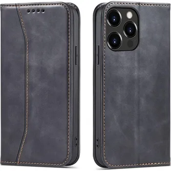 Hurtel Pouzdro Magnet Fancy Case pro iPhone 14 Plus, odklápěcí kryt, peněženka, stojánek, černé
