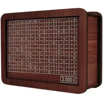 Pokladnička Euro dřevěná pokladnička na úspory | kasička | úložný box 3 ks - 2000 EUR