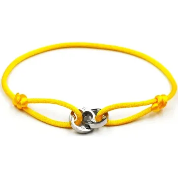 Náramek Luxusní pletený náramek pro páry | šperk - Žluté stříbro