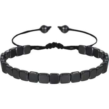 Náramek Černý nastavitelný hematitový náramek | šperk - Styl 4