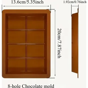 Forma na pečení Silikonová forma na čokoládu pro domácí výrobu | kuchyňské potřeby - 8 JAMEK