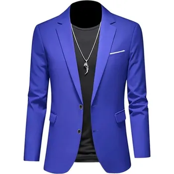 Pánské sako Vlněné pánské sako – business styl pro formální události Velikost: S, Barva (Varianta): 2 knoflíky bao lan