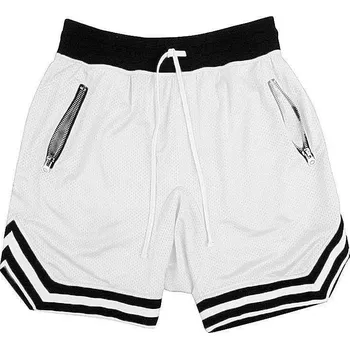 Pánské basketbalové šortky – síťovina, rychleschnoucí Barva: Bílá, Velikost: 4XL